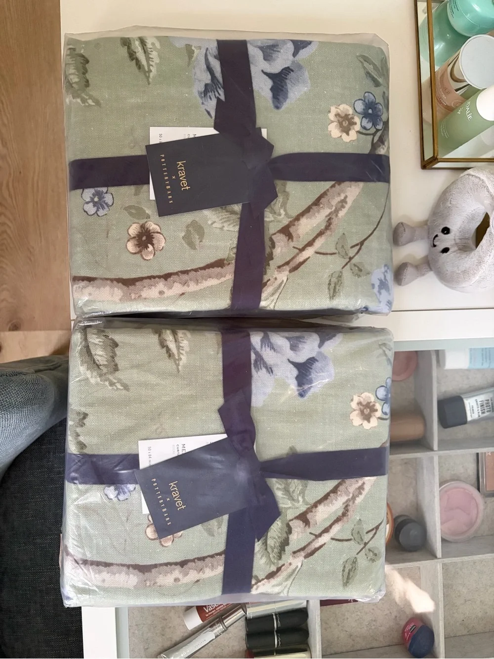 Pottery Barn Kravet Meadowlark Curtains (Set of 2)